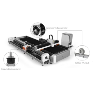 دستگاه برش لیزر تک میز با روتاری مدل LNR